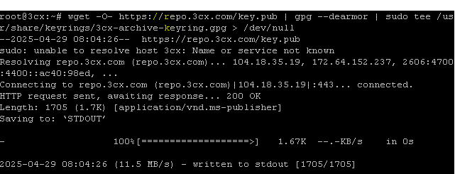 05 download 3cx v20 repository on debian 12 Roosho